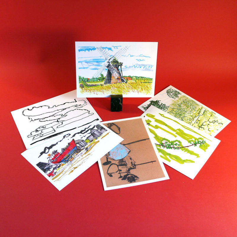 Set of 6 postcards